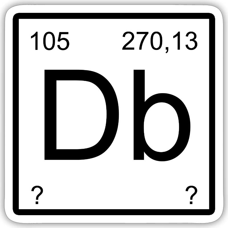 Dubnium Element Typography