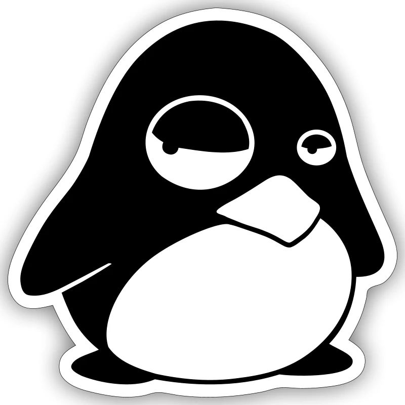 Grumpy Tux – Funny Linux Penguin for Nerds