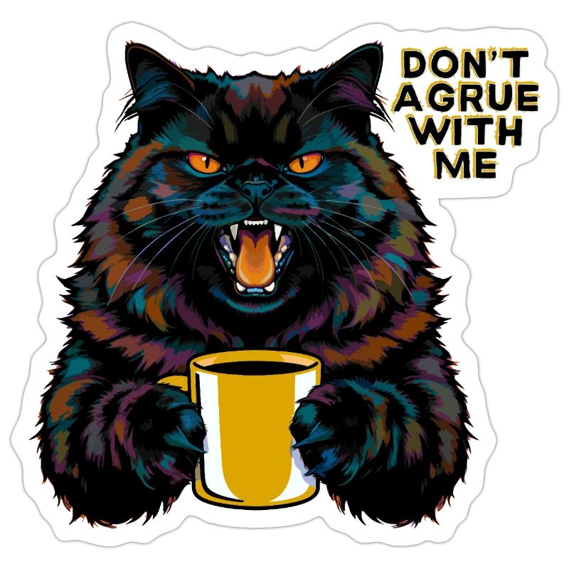 Chat avec la phrase « Ne discute pas avec moi »