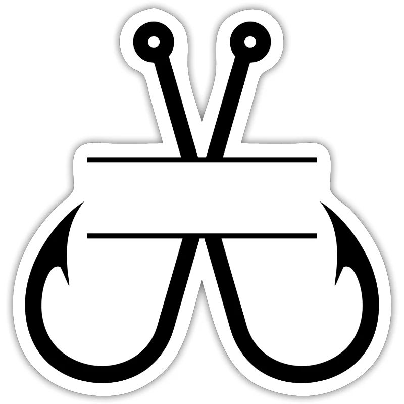 Fish Hook Name Monogram