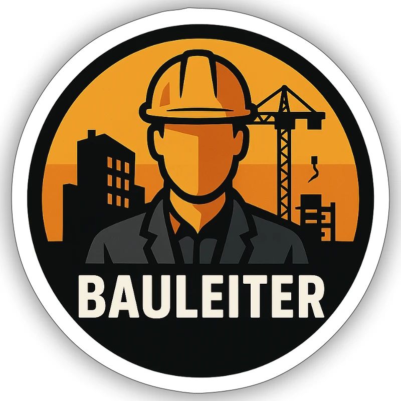 Icône du constructeur : ouvrier du bâtiment chez une grue de construction