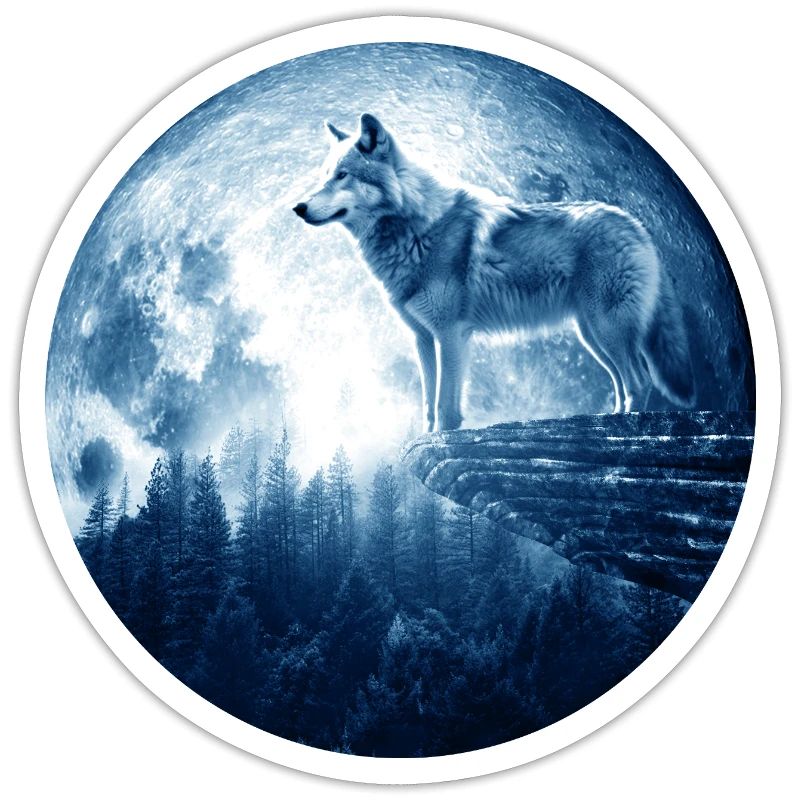 Wolf Howling Celestial EPIC Moon Forest Wolves