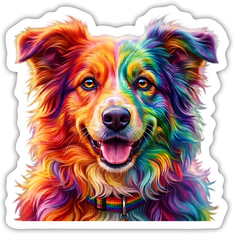 Regenbogenhund / Hund in Regenbogenfarben