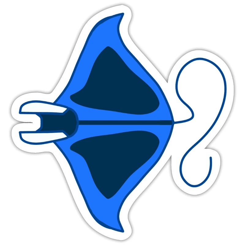 Manta Linear Blue Stylized