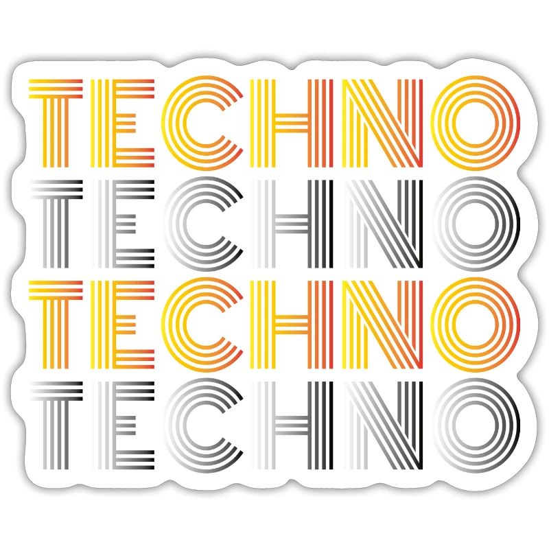 TECHNO TECHNO TECHNO Music Goa Dancing Gift