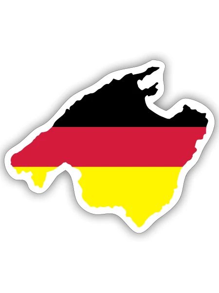 Mallorca - Sticker Größe S (10 x 10 cm) - Mattweiß - Vorne