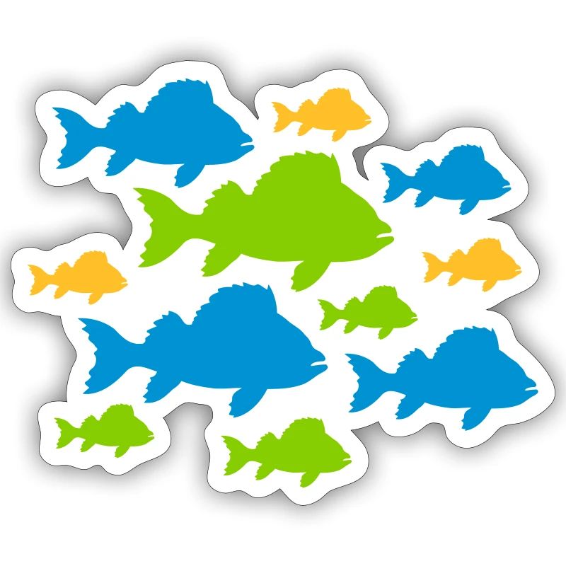 Colorful fish patterns