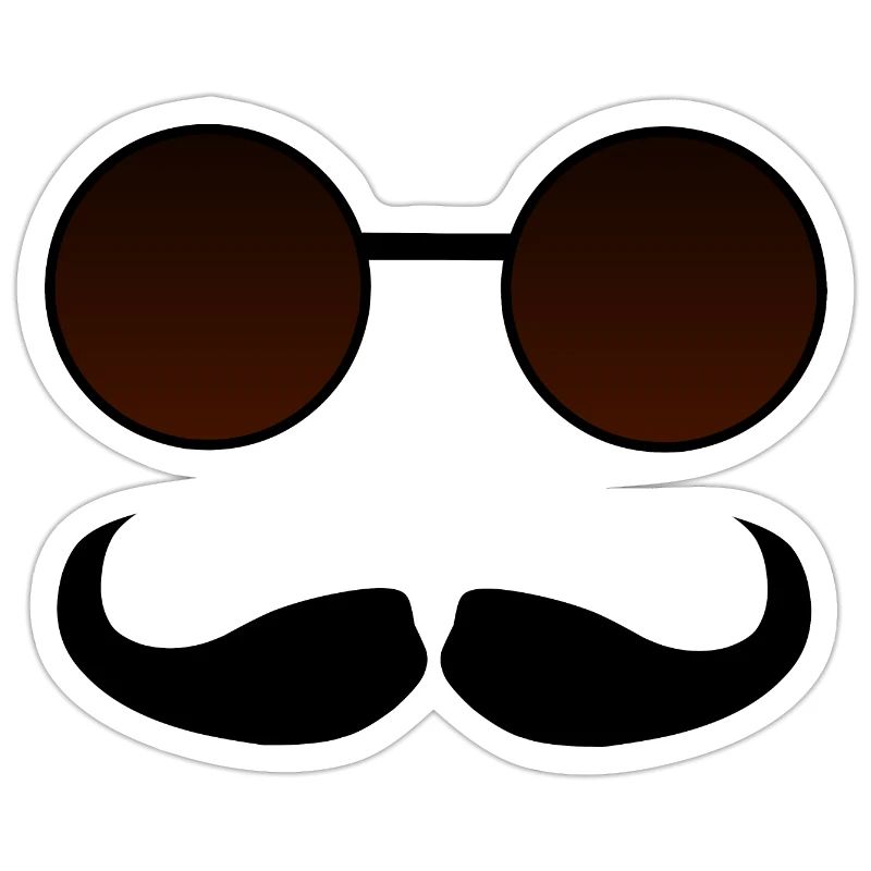 Hispter Mustache and Googles