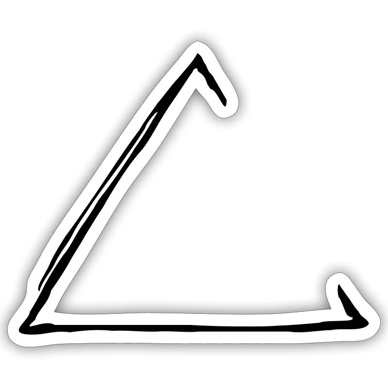 Triangle dessiné à la main (1C, B, ouvert)