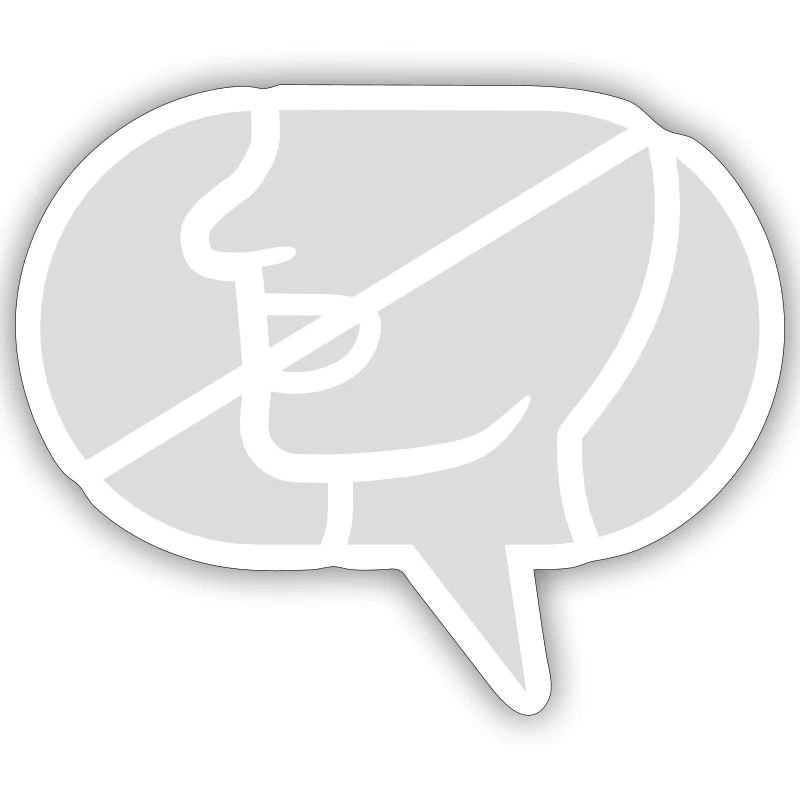 Forbidden Communicate Icon Speech Bubble
