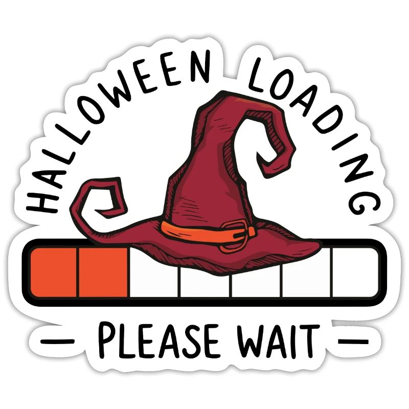 Hexenhut Spruch Halloween Loading Please Wait