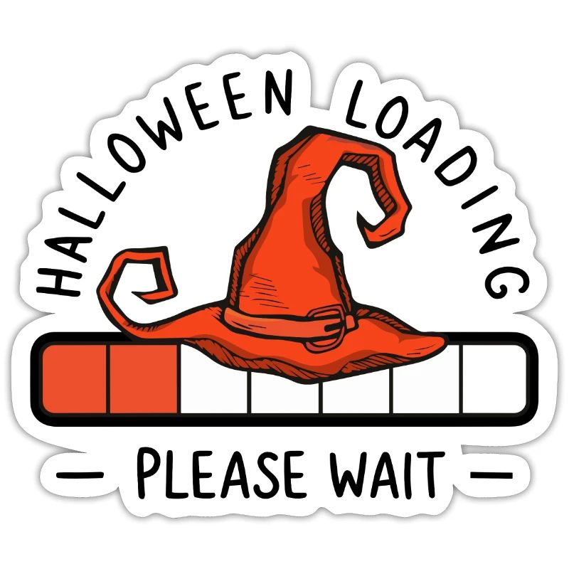 Hexenhut Spruch Halloween Loading Please Wait