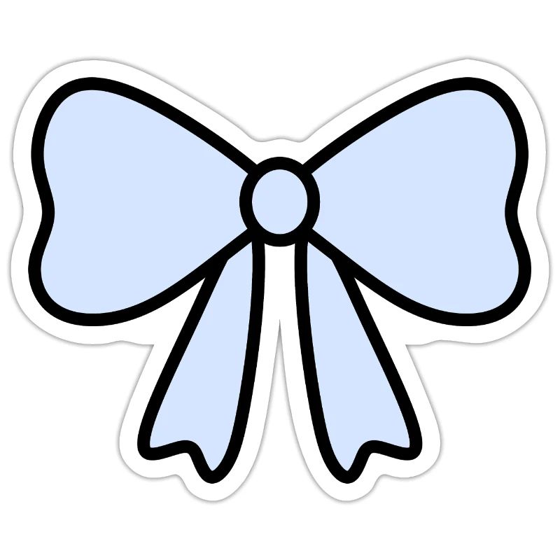 Delicate Light Blue Bow Design