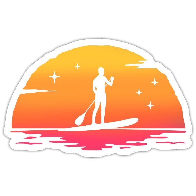 Sunrise paddle board paddle surf standing paddle