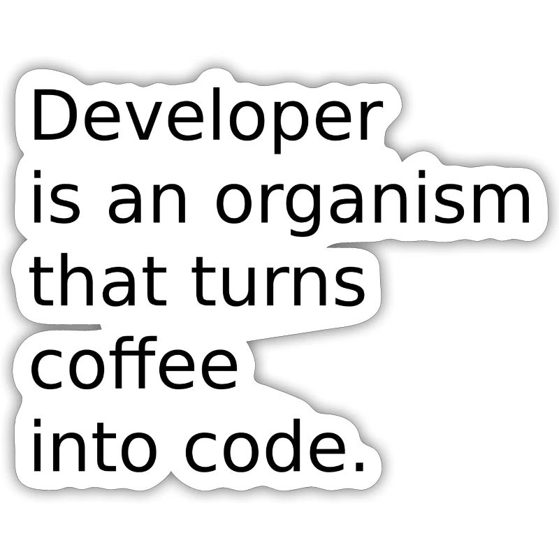 Developer organism coffee into code