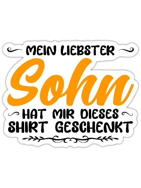 Sohn Familie Sohn Geschenk - Sticker Größe S (10 x 10 cm) - Mattweiß - Vorne