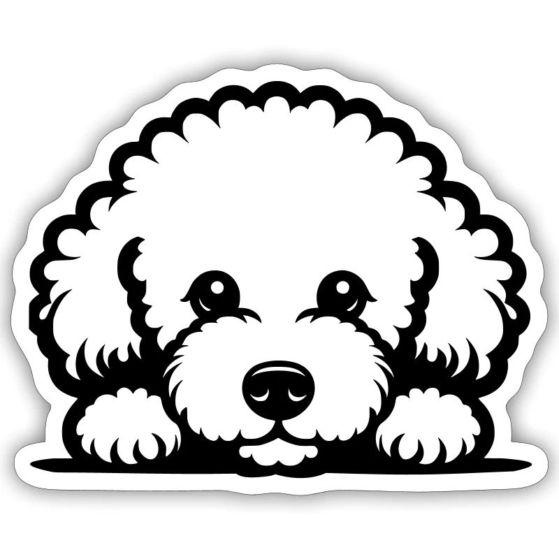 Reclining Bichon Frisé Vector Design