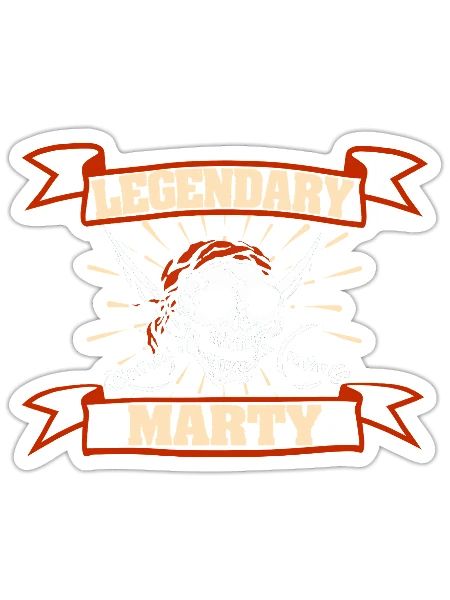 Gift for Marty - Sticker size S (10 x 10 cm) - white matte - Front