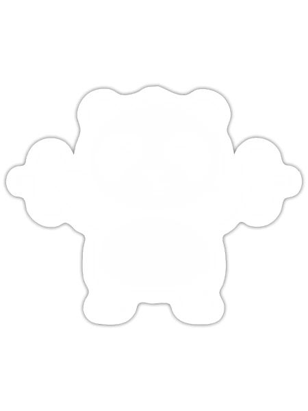 musculation - Sticker taille S (10 x 10 cm) - blanc mat - Devant