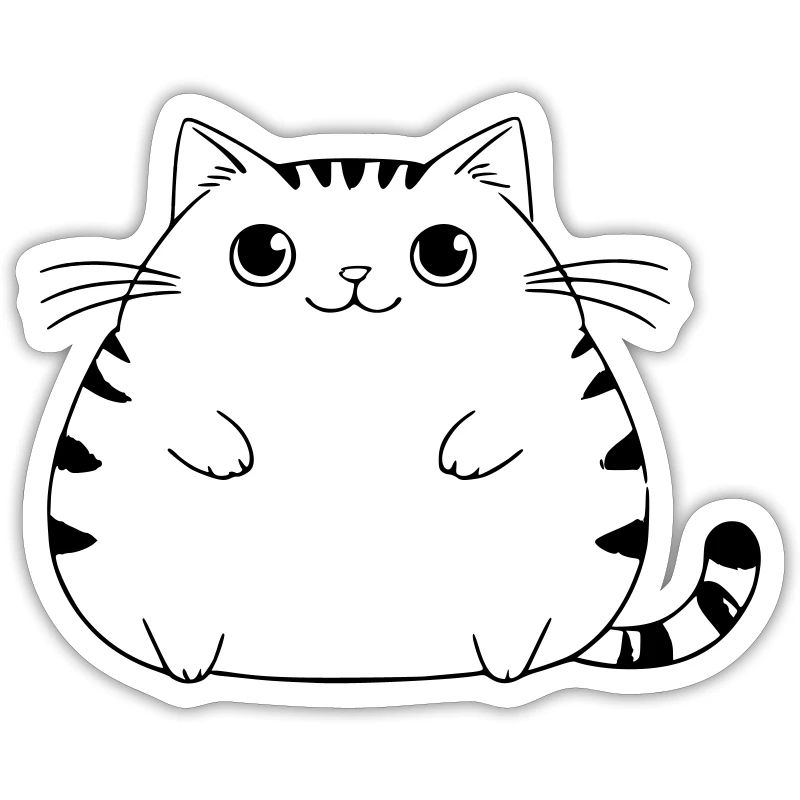Chat potelé comme illustration vectorielle