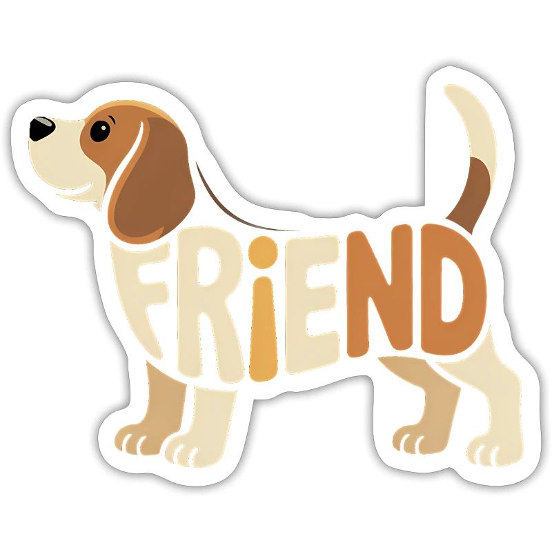 Ami Beagle - Logo d’animal de compagnie cool