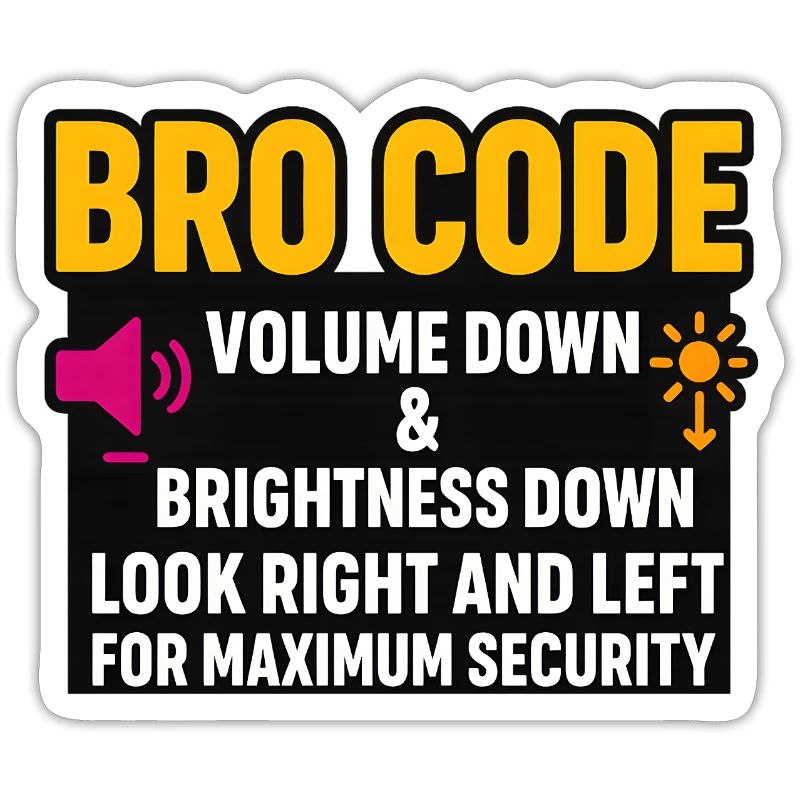 Code bro volume vers le bas Regarde à droite à gauche, drôle