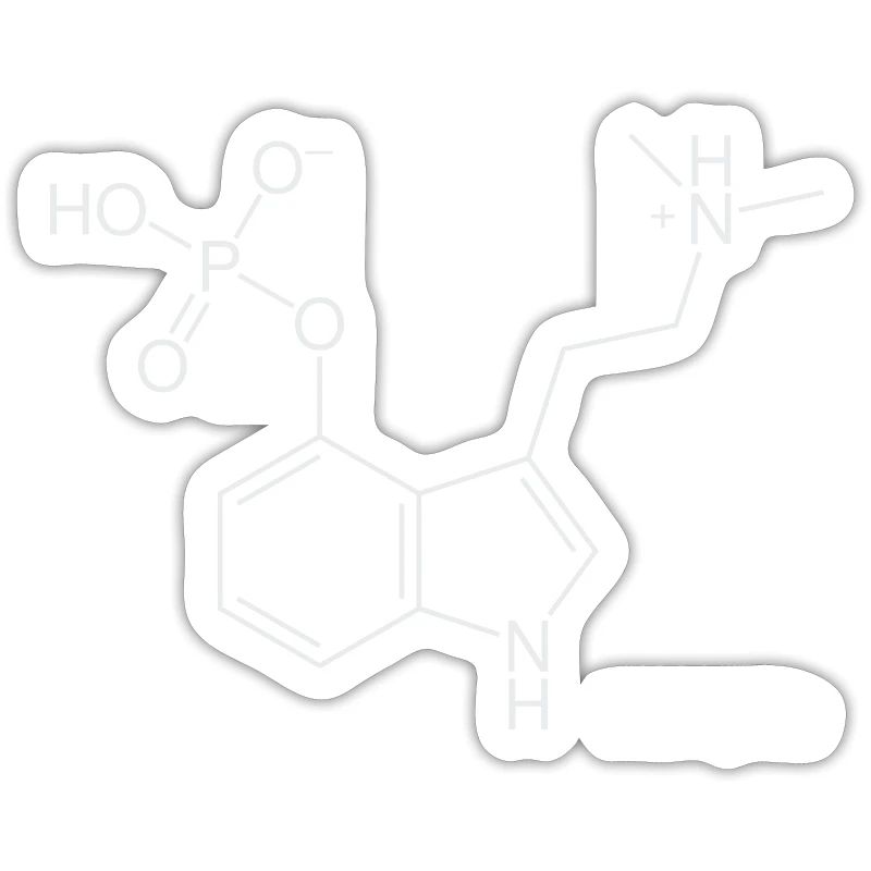 Psilocybin Molecule - White with Name