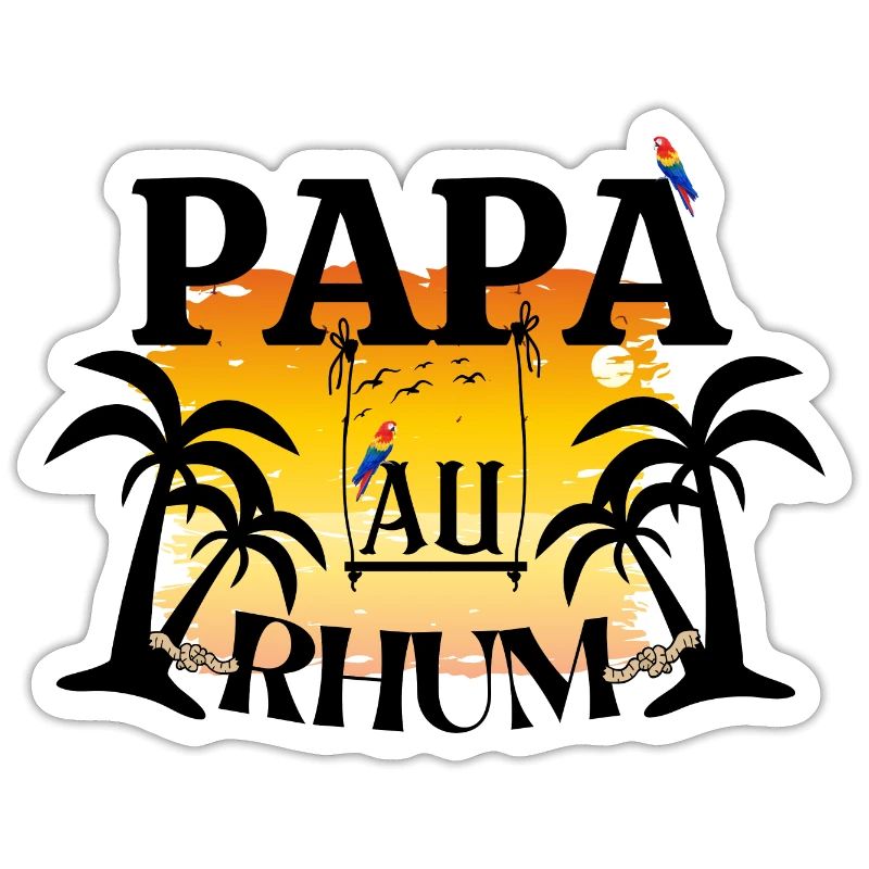 PAPA AU RUM Idee Geschenk Humor Zitat