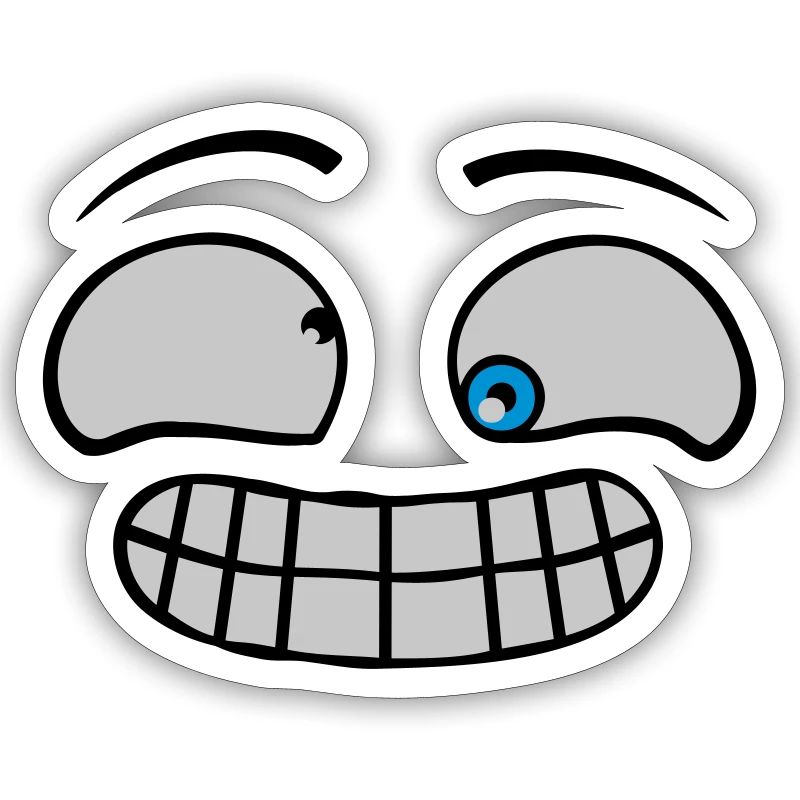 Visage grimace effronté