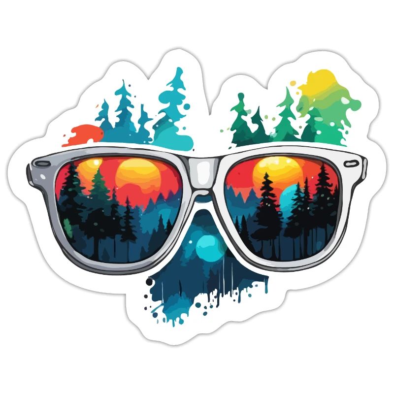Sunglasses / Reflection / Forest / Reflection