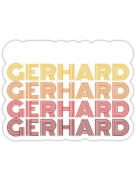 Gerhard - Sticker taille S (10 x 10 cm) - blanc mat - Devant