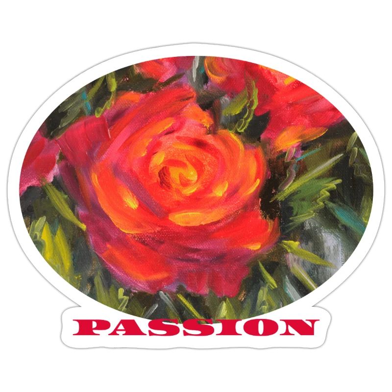 Passion - Vibrant Red Rose Macro Ellipse