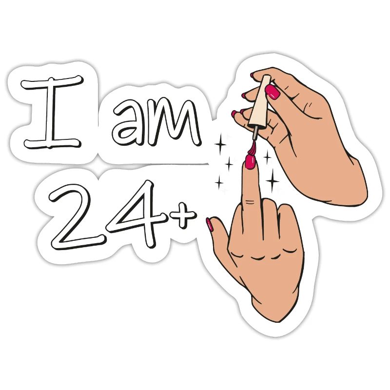Ich bin 24 + 1 Mittelfinger Hemd Ich bin 24 plus,