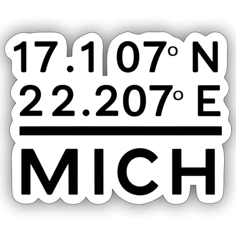 Me -Mich geographical coordinates