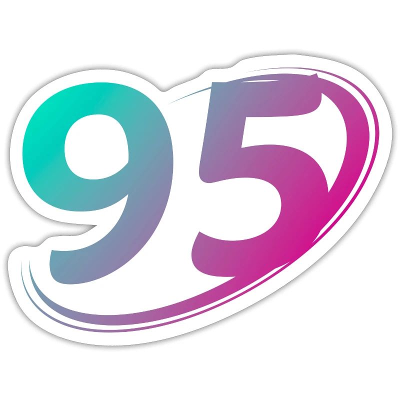 Numéro 95 multicolore