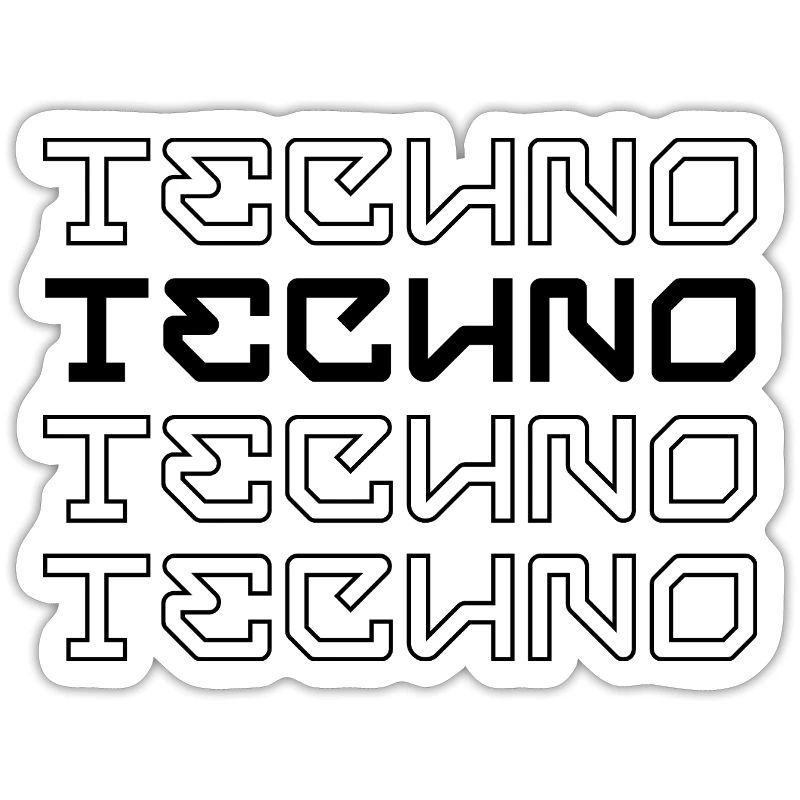 Conception de logo en typographie techno-moderne