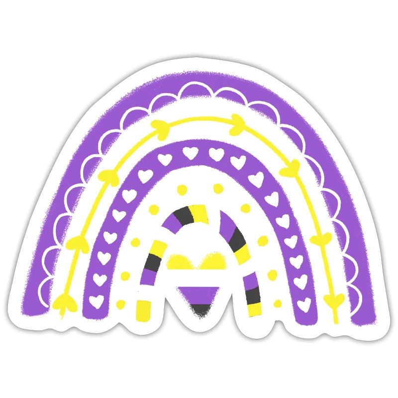 Nonbinary Pride Boho Rainbow