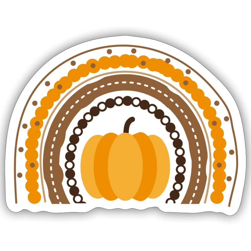 Boho pumpkin rainbow