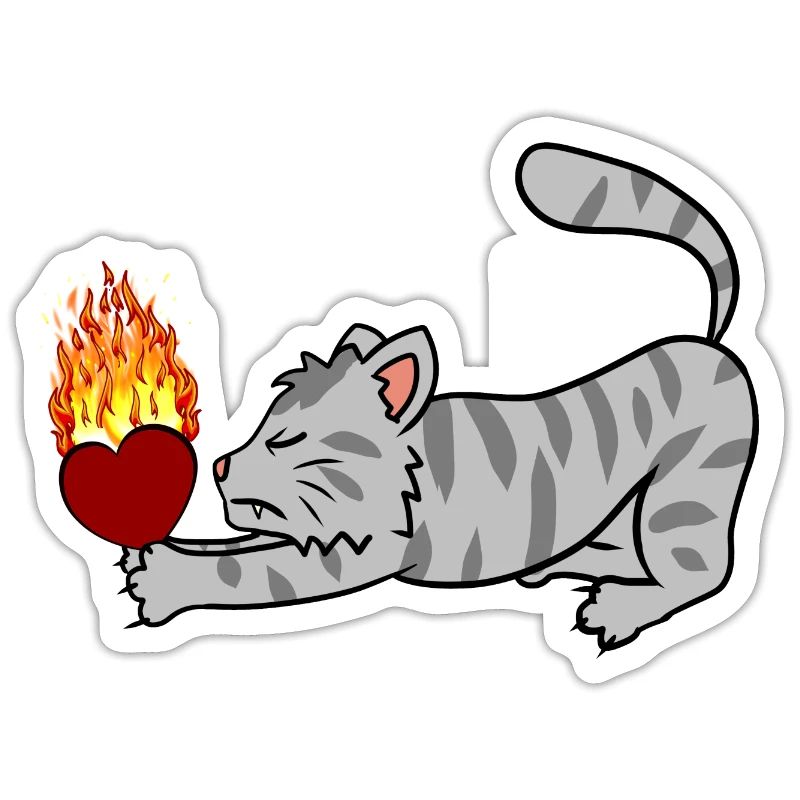 Coeur chat ardent Cher propriétaire de chat chat chat chat chat