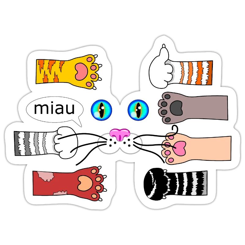 Cat Design Cat Paws Cat Muzzle