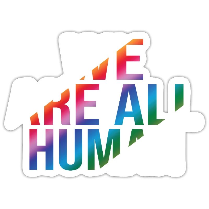 We Are All Human Regenbogen Pride CSD