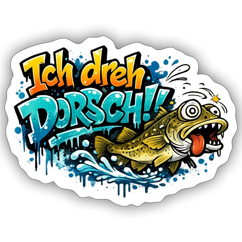 I Shoot Cod Graffiti Fish