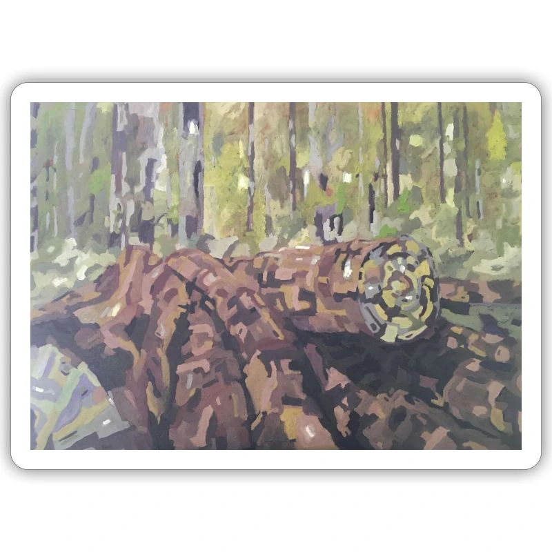 Logs in the forest – an impressionistic landscape