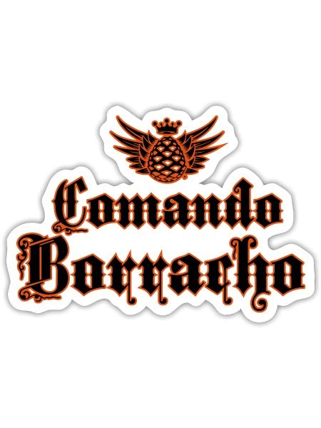 Comando Borracho - Sticker Größe S (10 x 10 cm) - Mattweiß - Vorne