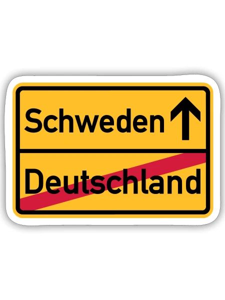 Schweden - Sticker Größe S (10 x 10 cm) - Mattweiß - Vorne
