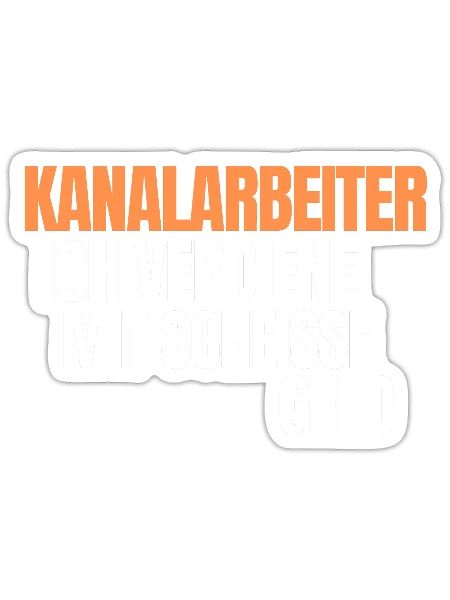 Kanalreiniger Abwasserspezialist Rohrreiniger - Sticker Größe S (10 x 10 cm) - Mattweiß - Vorne