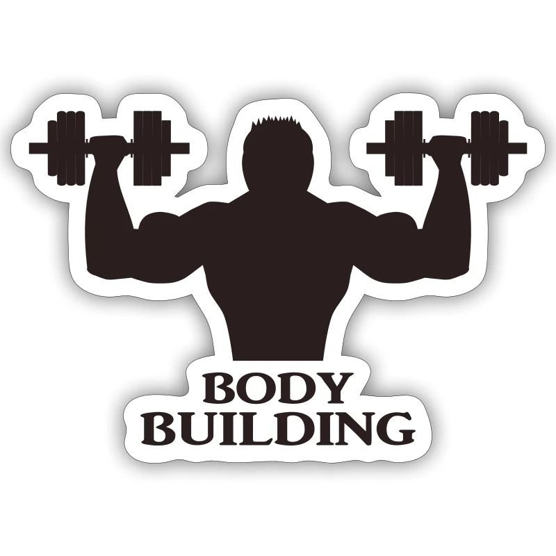 Bodybuilder con manubri