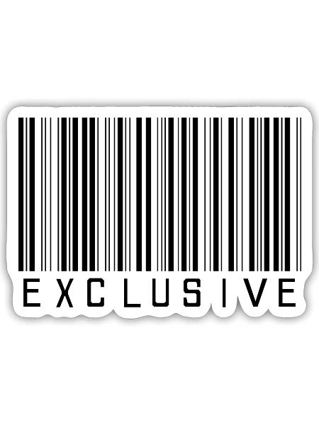 Exclusive Black - Sticker size S (10 x 10 cm) - white matte - Front