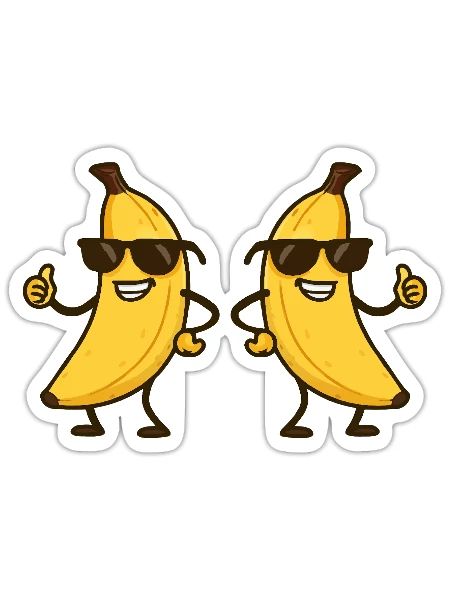 Babane Bande Dessinée Cool 2 - Sticker taille S (10 x 10 cm) - blanc mat - Devant
