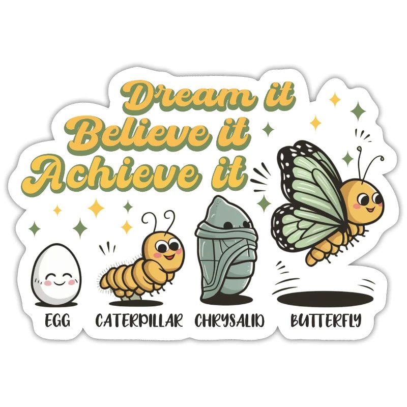 Chenille Papillon Ecole Evolution Cadeau